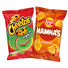 Lay’s hamka’s, bugles, mama mia’s,
pomtips, ringlings, grills of Cheetos